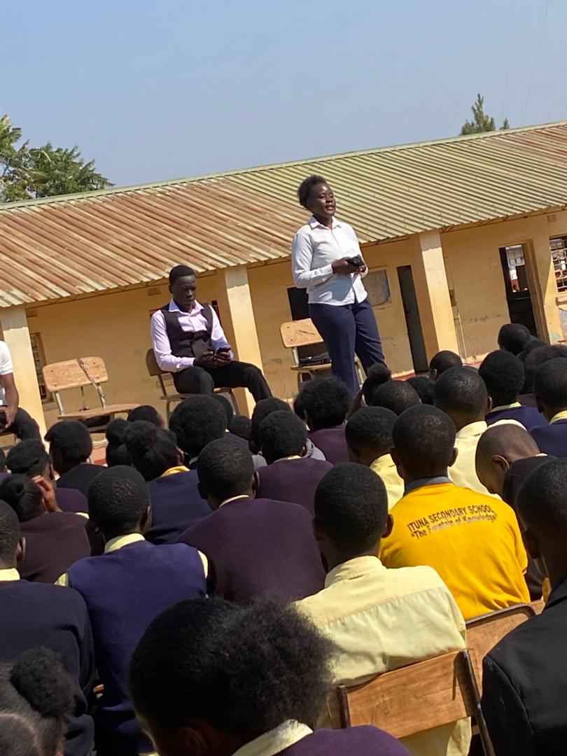 Forge Ambassador speaking to students at Ituna Secondary School